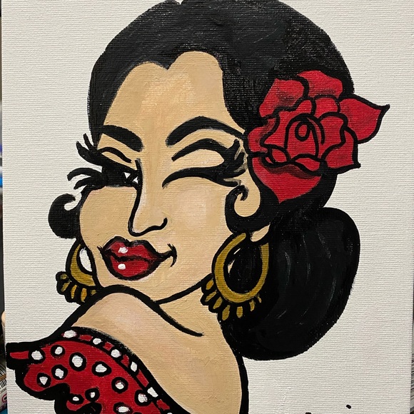 8x10 Acrylic Painting on Canvas - Picture 2 of 2